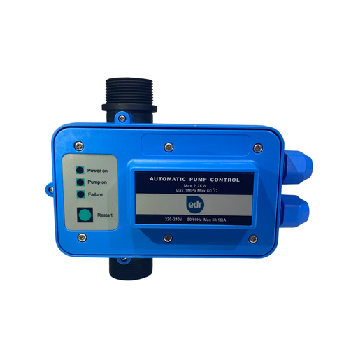 [208709] CONTROL BOMBA AUTOM YT-8 1 1/4" - 3 HP NEGRO-AZUL - EDR PUMP (SIN CABLE)